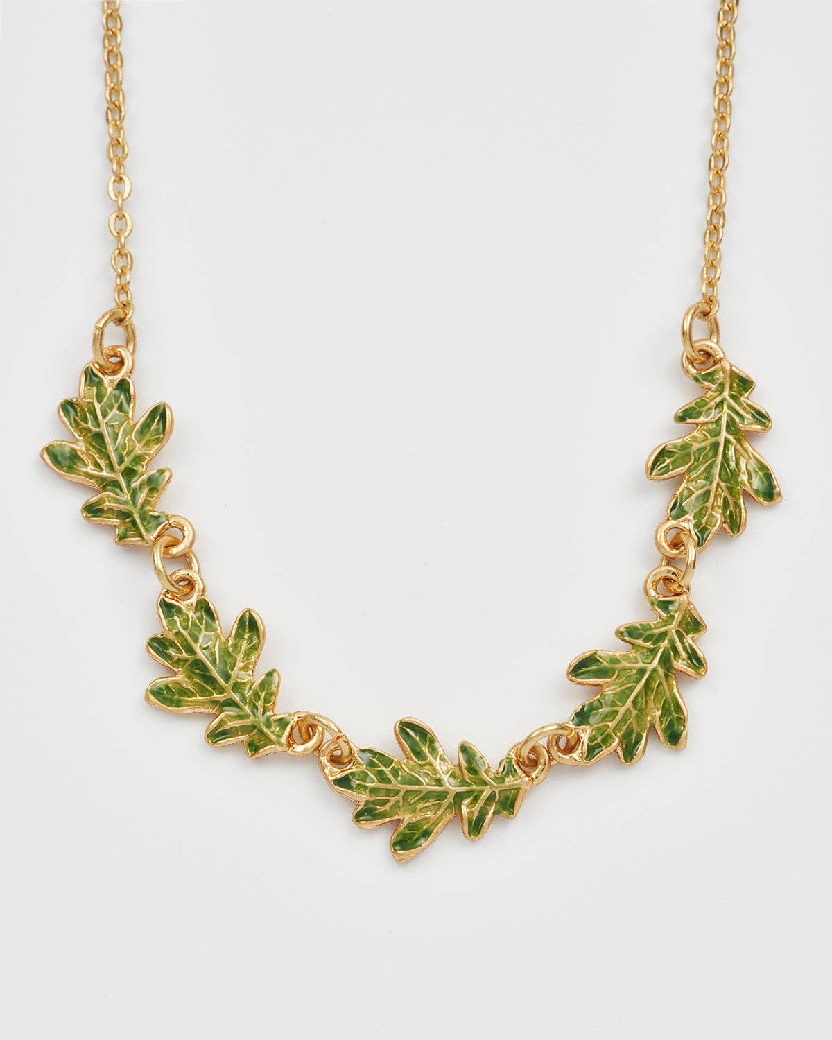 Oak Leaf Gold Choker Necklace
