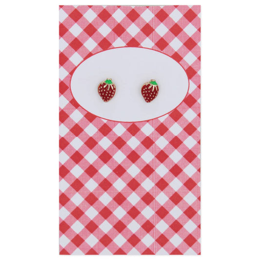 Lovely Day for a Picnic Strawberry Post Earrings