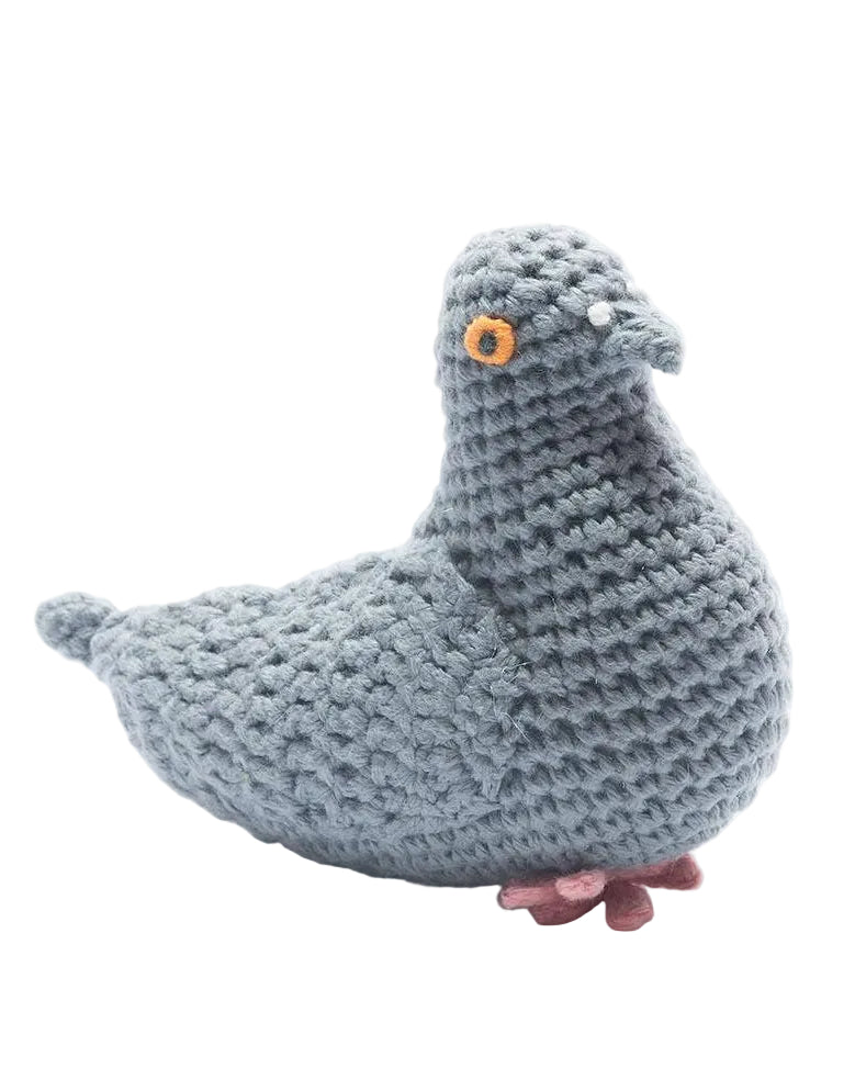 Glasgow Pigeon Crochet Baby Rattle
