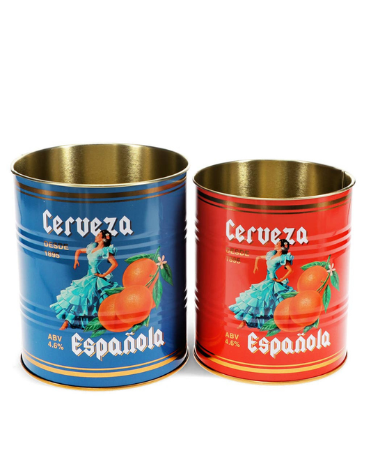 Cerveza Española Storage Tins Set of 2