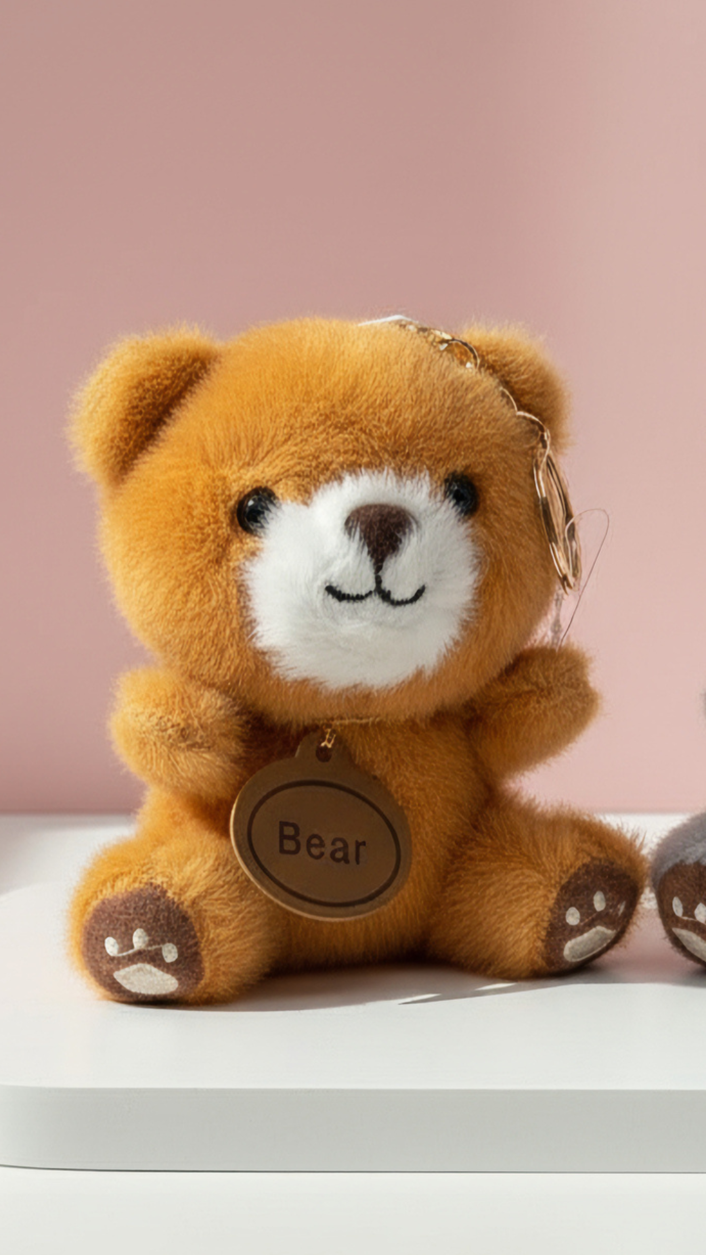 Teddy Bear Plush Bag Charm in Brown