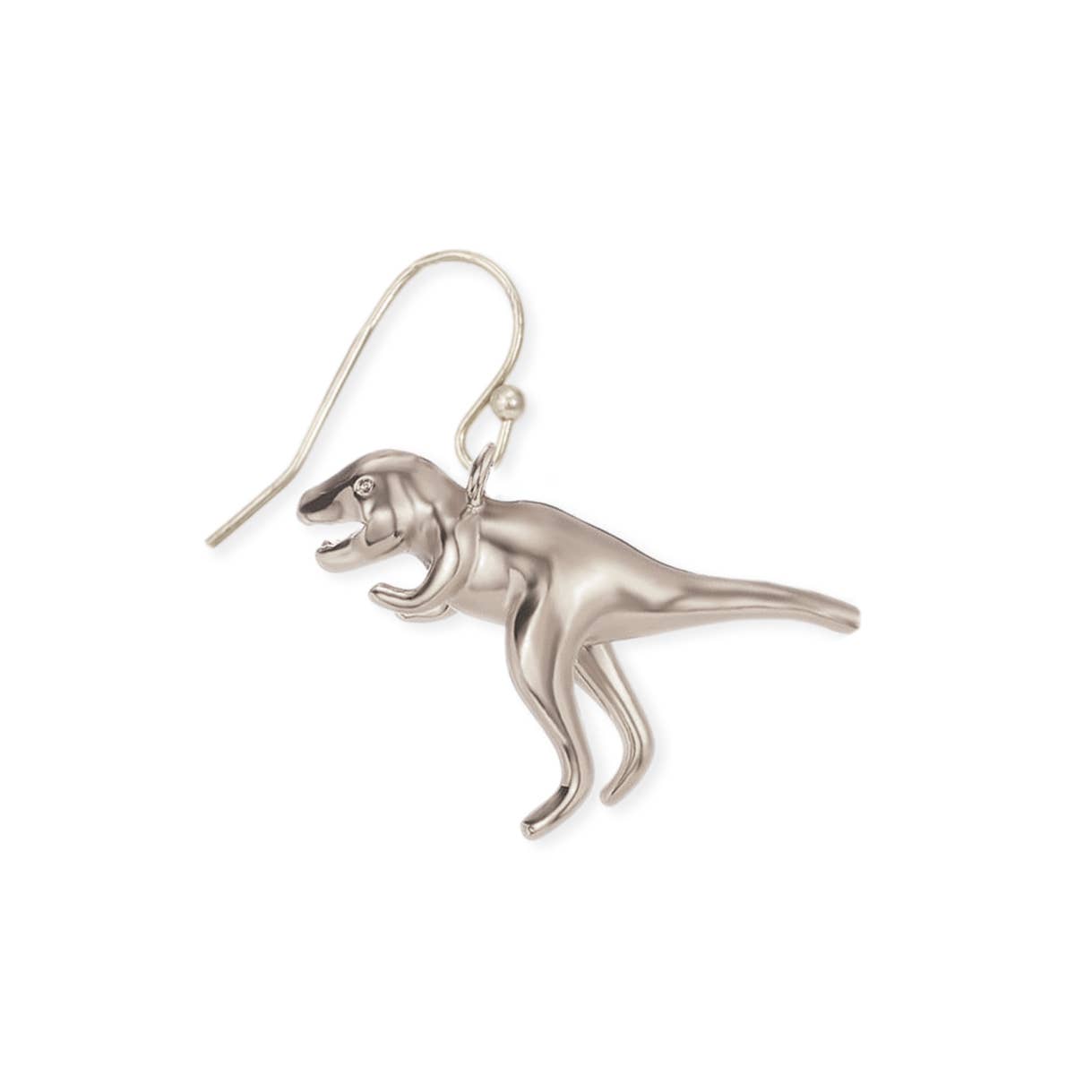 Prehistoric Times Silver Tyrannosaurus Rex Earrings