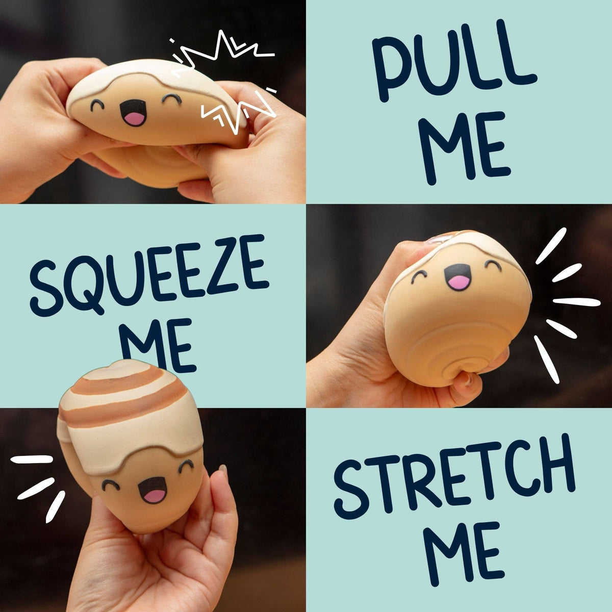 Squishy Nice Buns Iced Bun Stress Toy