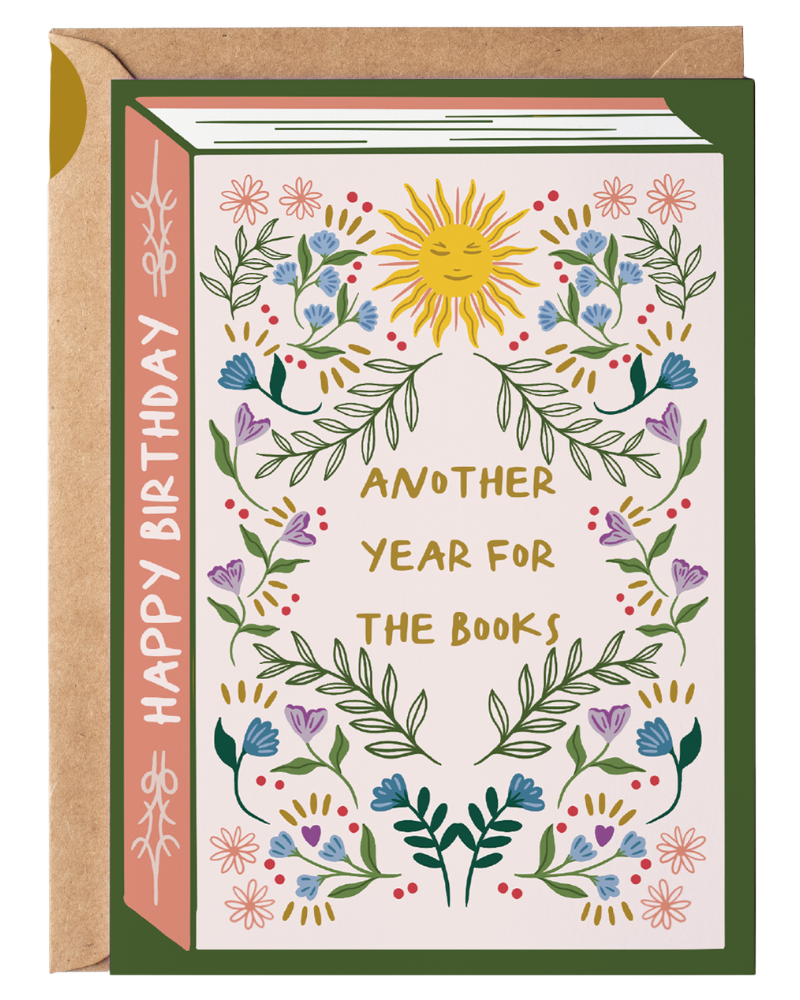 Bookish Book Lover Birthday Card