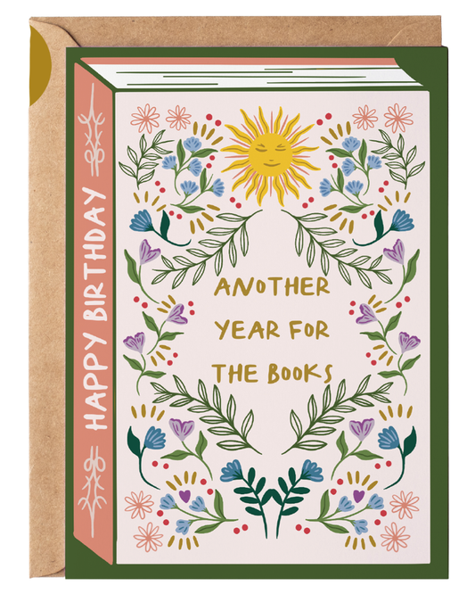 Bookish Book Lover Birthday Card