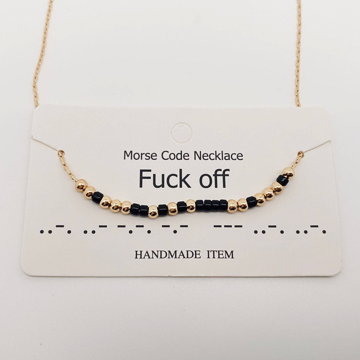 Fuck Off Morse Code Necklace