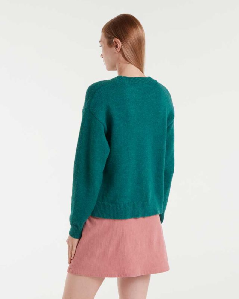 Green Jacquard Schnauzer Terrier Jumper