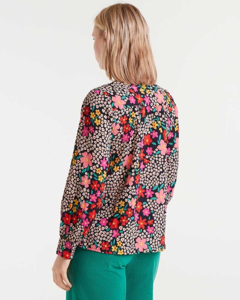 Giardino Seersucker Floral Blouse
