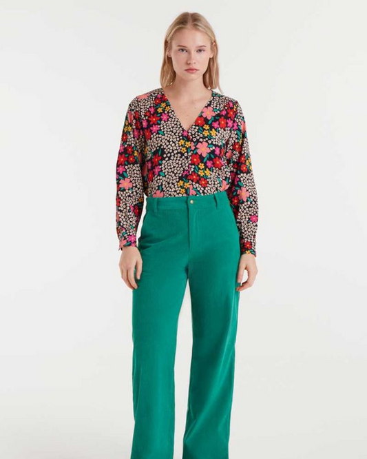 Giardino Seersucker Floral Blouse
