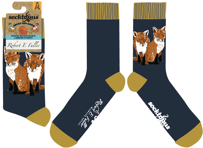Robert E Fuller Fox Cub Crew Socks