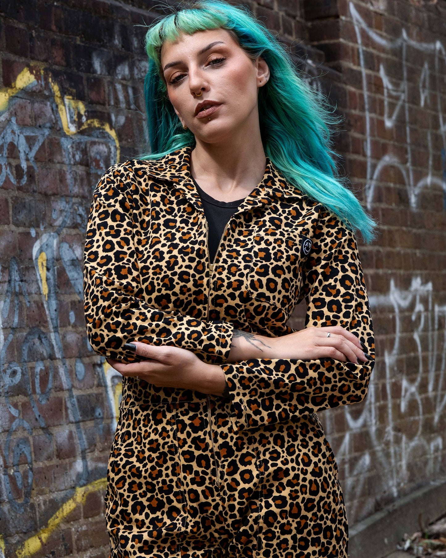 Classic Leopard Print Boiler Suit by Rebel Romance