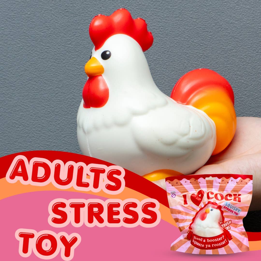 Squishy I Love Cock Cockerel Stress Toy