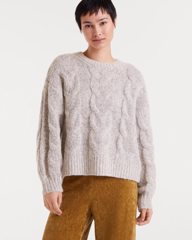 White Chain Knit Winter Jumper by Compania Fantastica