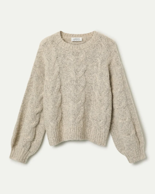 White Chain Knit Winter Jumper by Compania Fantastica