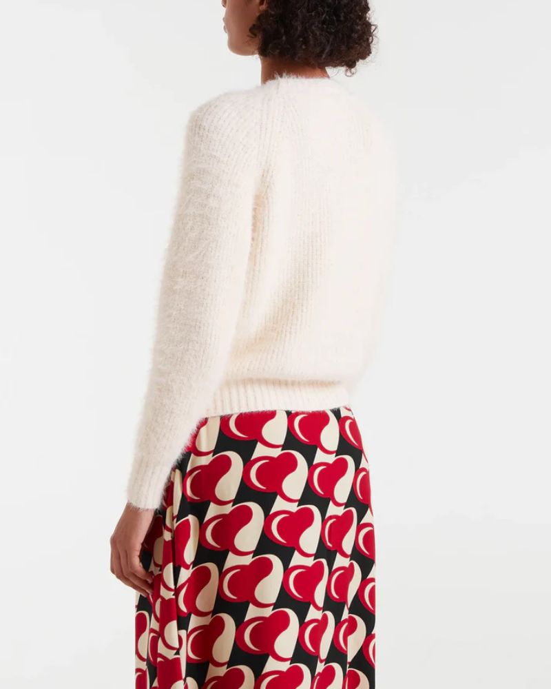 White Fuzzy Knit Jumper by Compania Fantastica