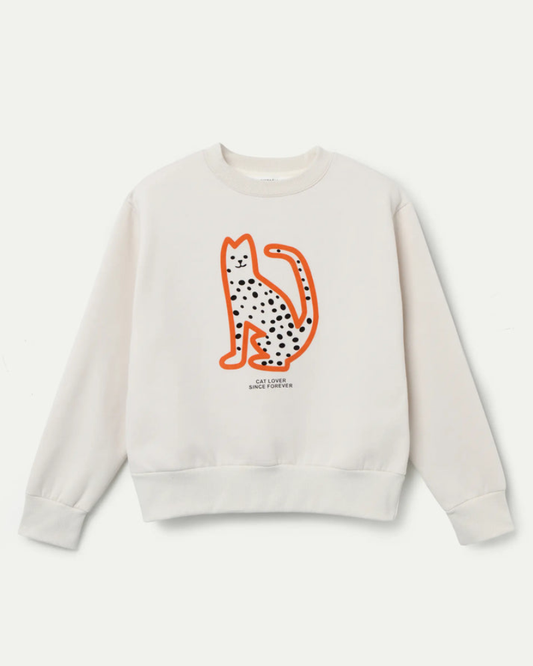 Cat Lover Print Sweatshirt by Compania Fantastica
