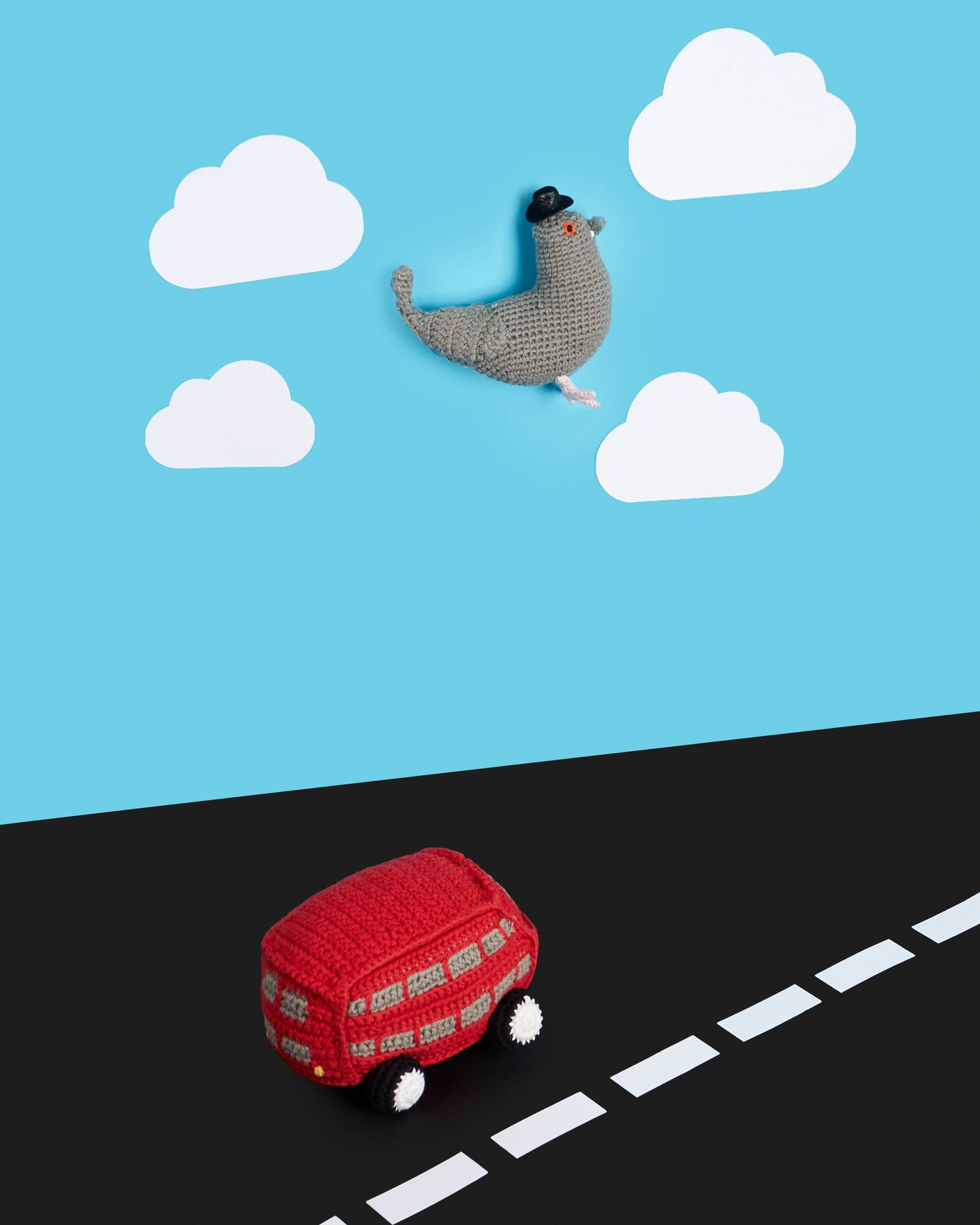 Glasgow Pigeon Crochet Baby Rattle