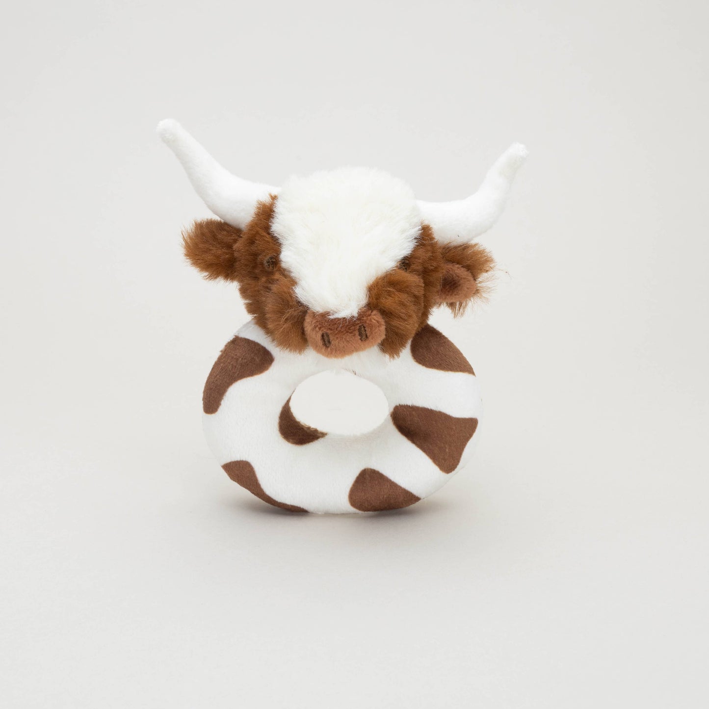Texas Longhorn Highland Cow Plush Rattle