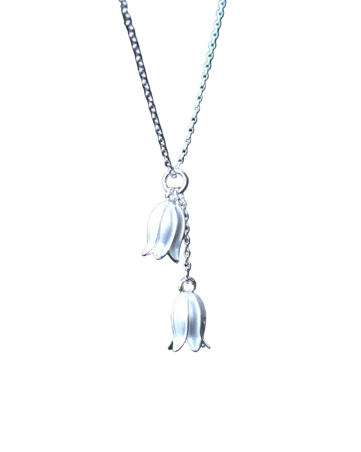 Silver Bluebell Pendant Necklace
