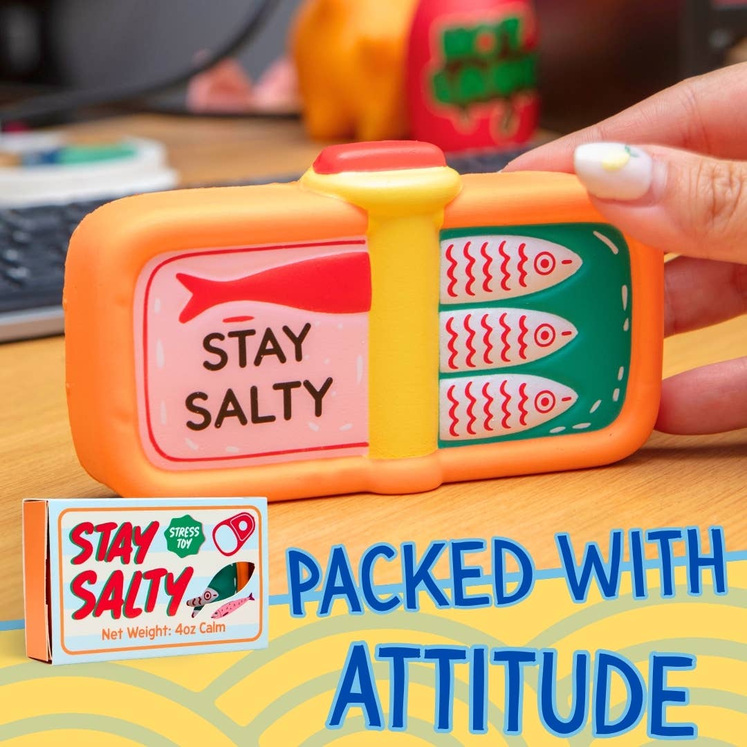 Squishy Stay Salty Sardine Stress Toy
