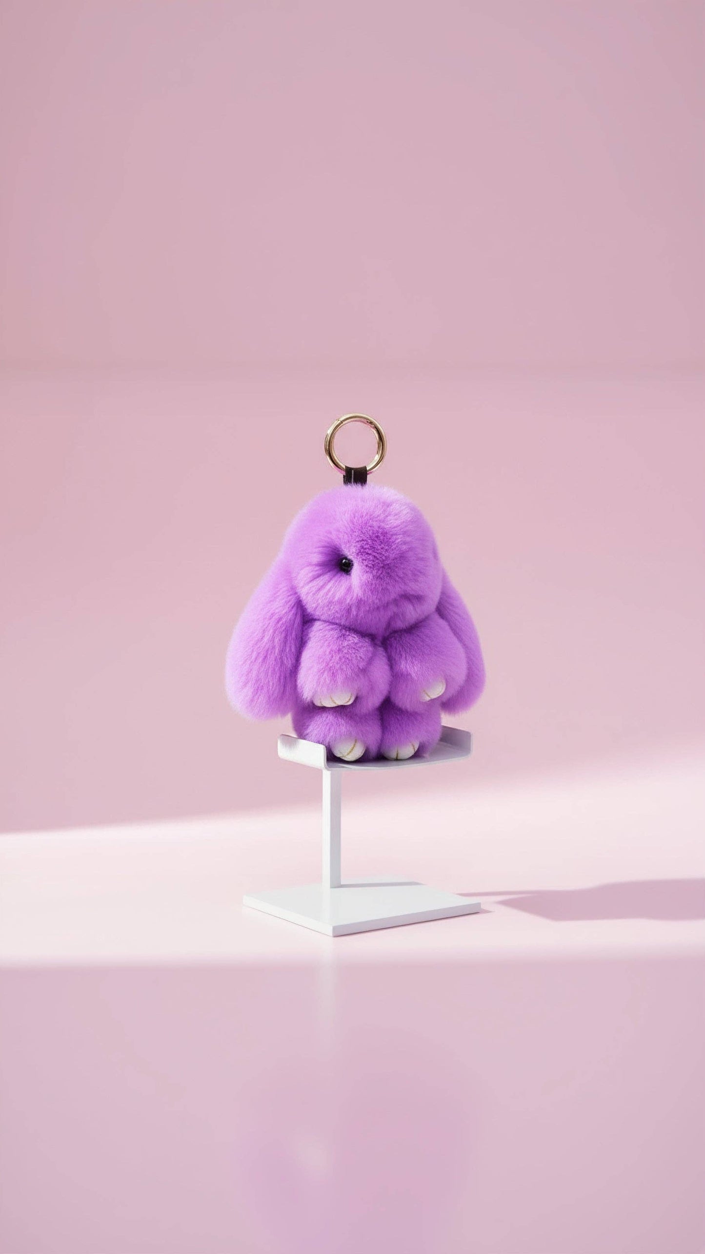 Mini Fluffy Bunny Rabbit Bag Charm Assorted