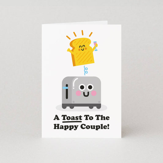 Toast to the Happy Couple Wedding Card