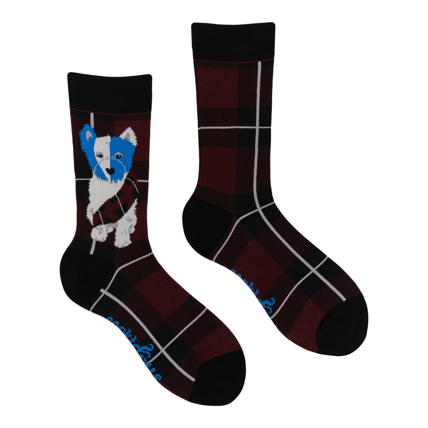 Braveheart Westie Dog Crew Socks