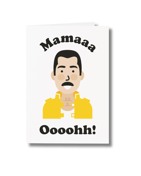 Mama Oooh Freddie Mercury Greeting Card