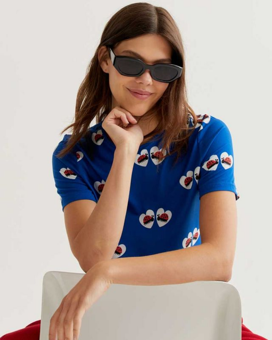 Ladybird Heart Print T-Shirt by Compania Fantastica