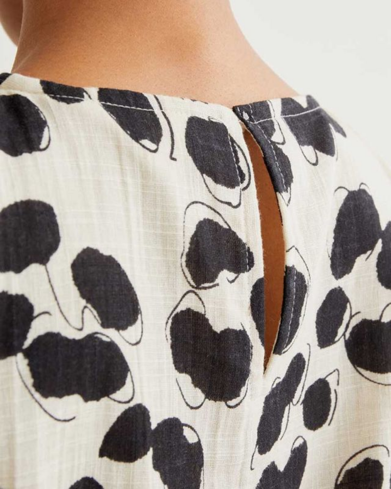 Abstract Dalmatian Print Sleeveless Midi Dress by Compania Fantastica