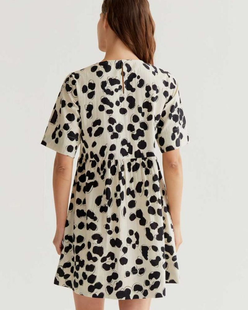 Abstract Dalmatian Print Short Dress by Compania Fantastica
