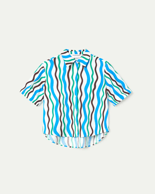 Ocean Wave Print Shirt by Compania Fantastica