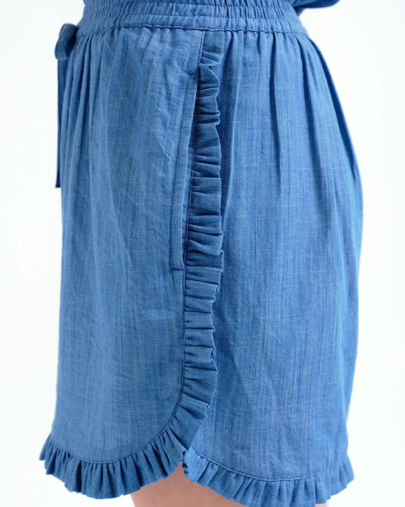 100% Cotton Denim Chambray Shorts by Compania Fantastica