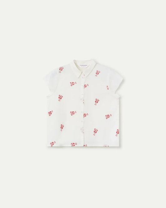 100% Cotton Lobster Embroidery Shirt by Compania Fantastica