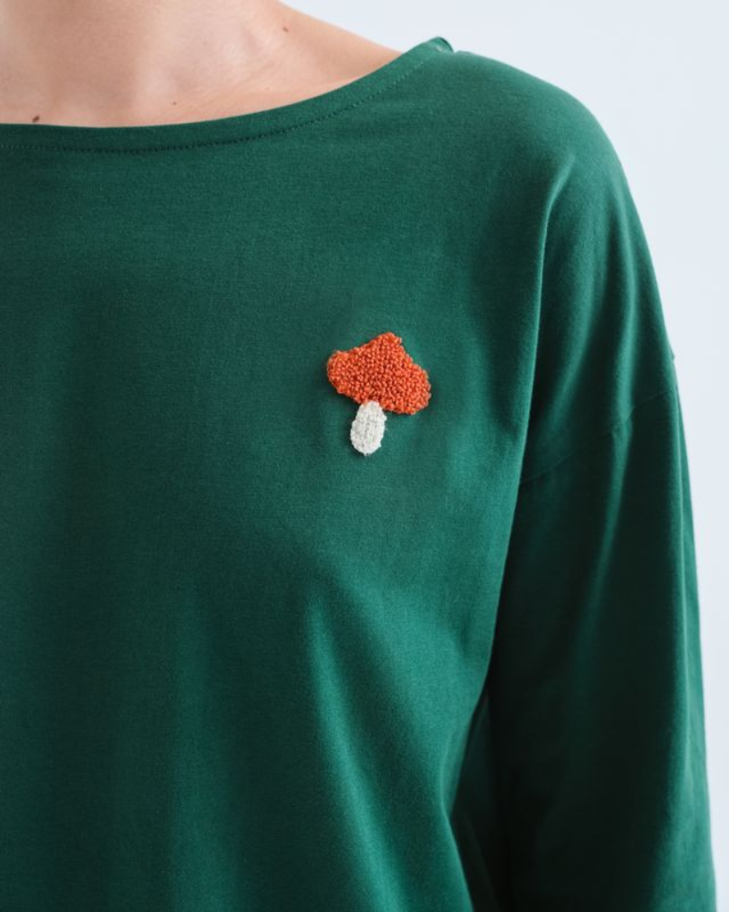 Mushroom Boucle Long Sleeved T-Shirt Compania Fantastica