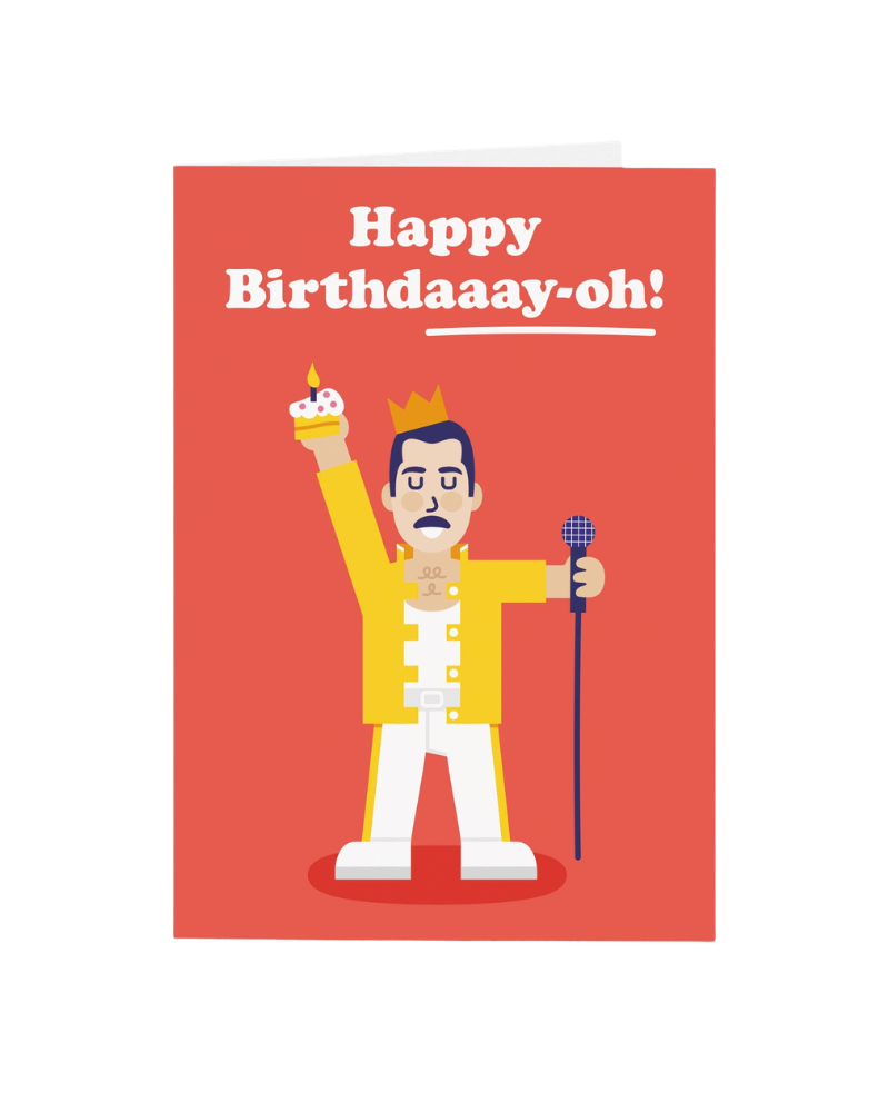 Ay Oh Freddie Mercury Birthday Card