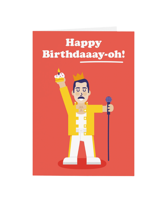 Ay Oh Freddie Mercury Birthday Card