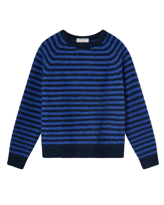 Royal Blue & Navy Stripe Knit Jumper Compania Fantastica