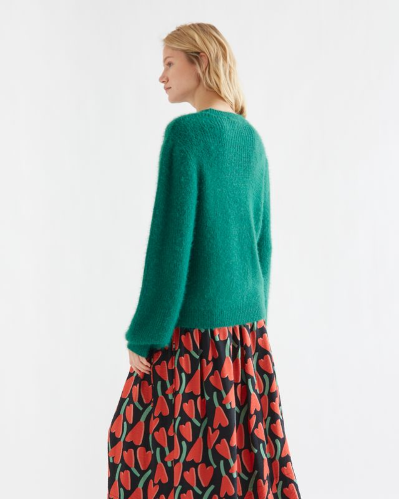 Green Fuzzy Knit Jumper Compania Fantastica