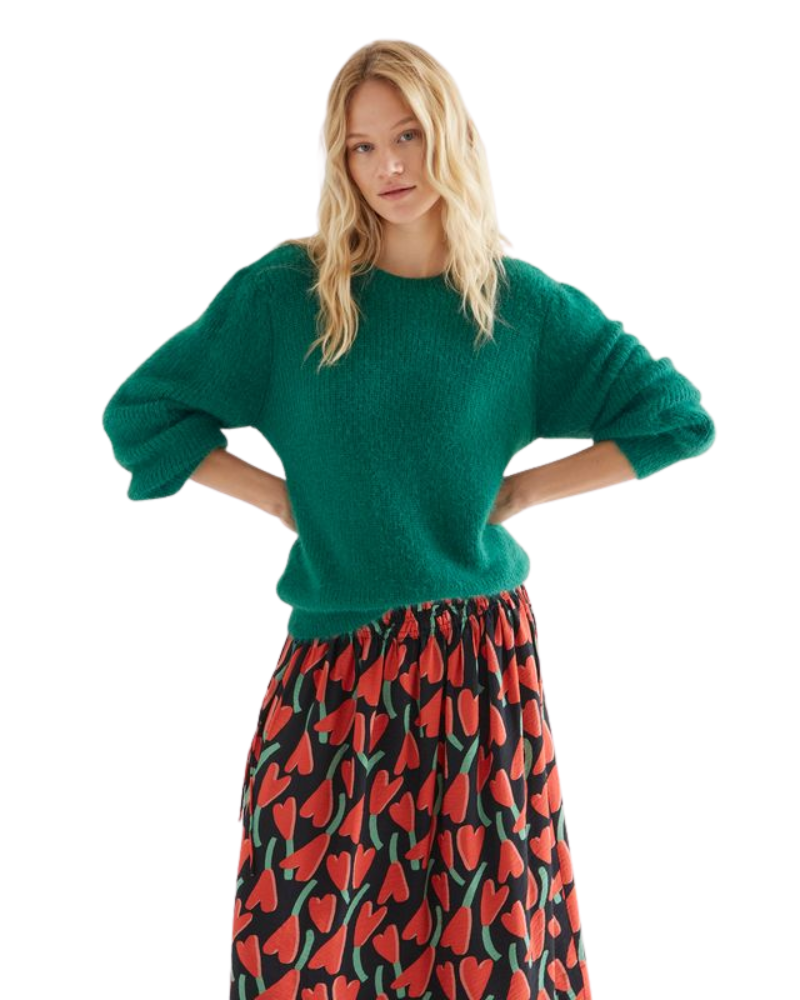 Green Fuzzy Knit Jumper Compania Fantastica