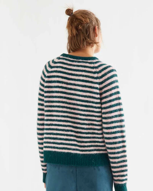 Green & Pink Stripe Knit Jumper Compania Fantastica
