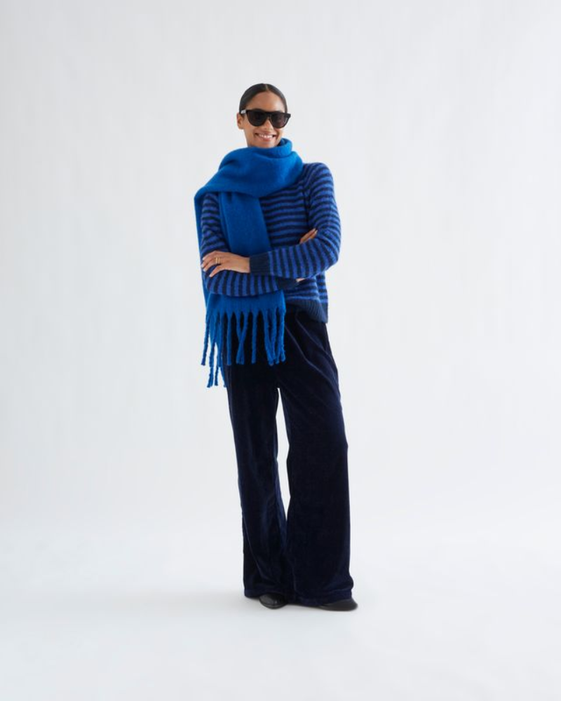 Royal Blue & Navy Stripe Knit Jumper Compania Fantastica