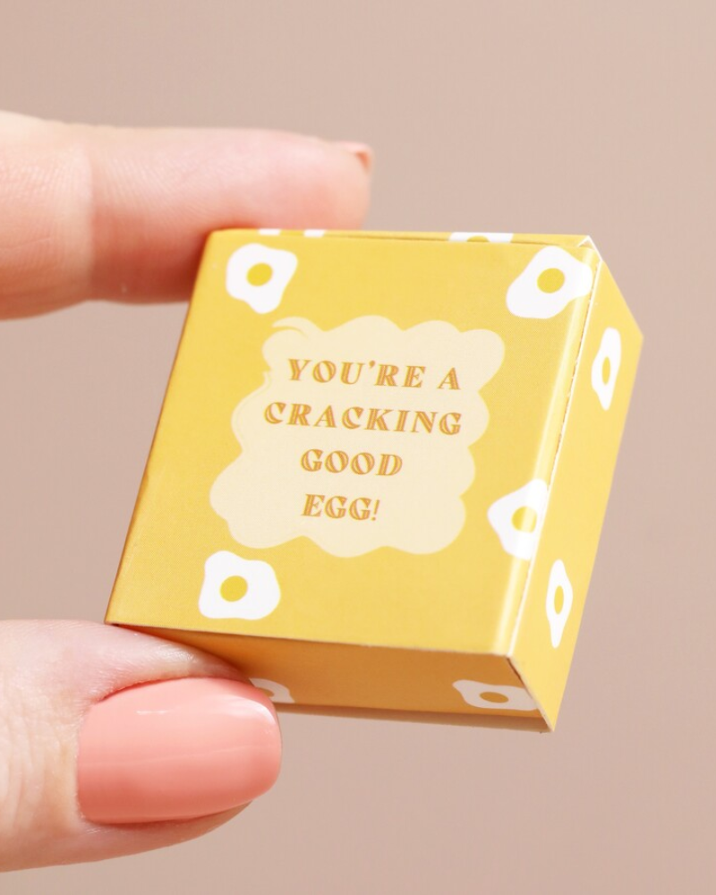 Cracking Good Egg Tiny Ceramic Matchbox Token