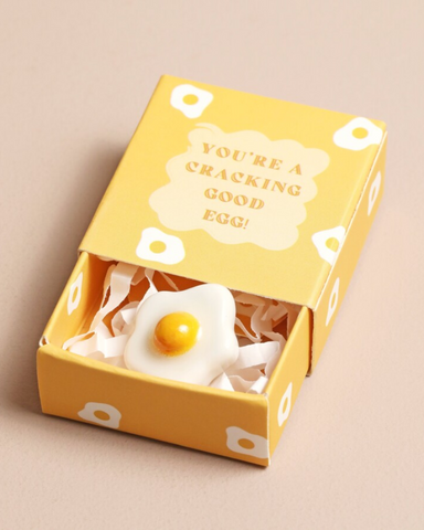 Cracking Good Egg Tiny Ceramic Matchbox Token