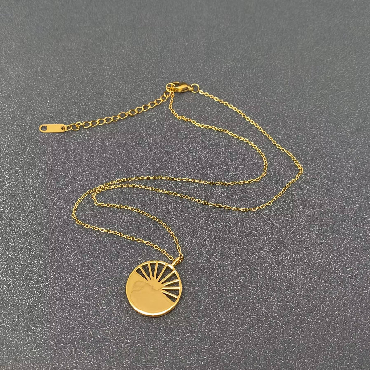 18K Gold Plated Star Sunrise Charm Necklace