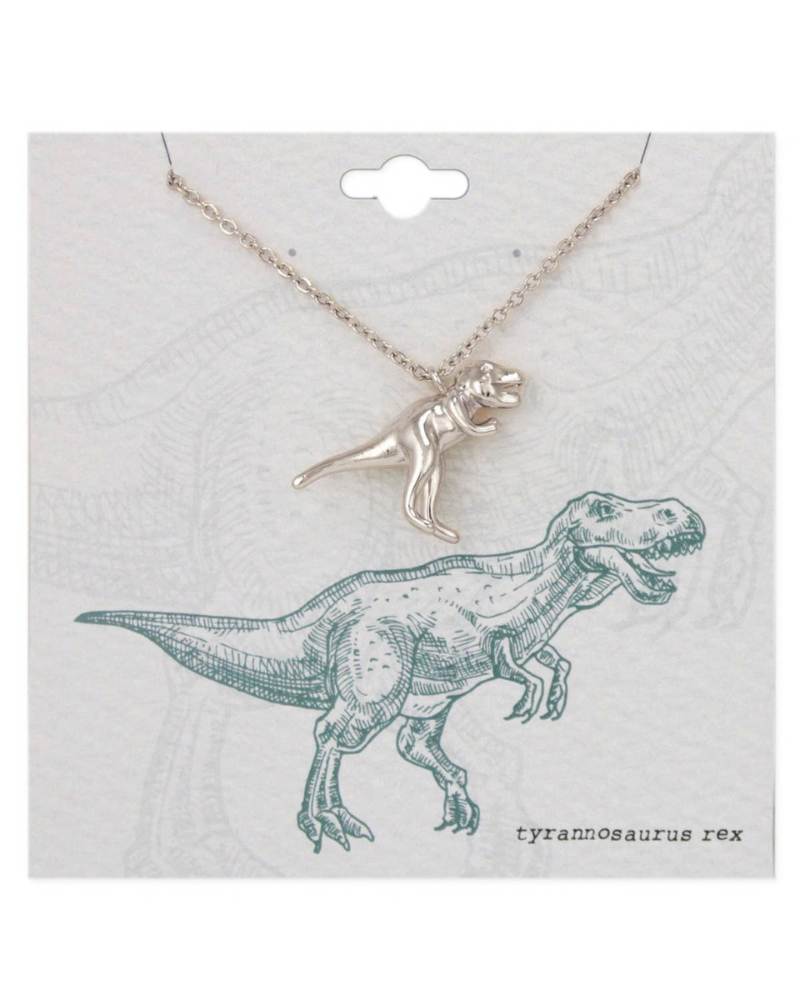 Prehistoric Times Silver Tyrannosaurus Rex Necklace