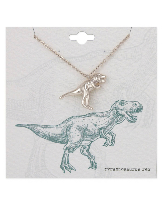 Prehistoric Times Silver Tyrannosaurus Rex Necklace