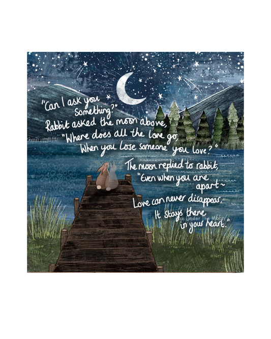 Even When You Are Apart Hares Sympathy Card