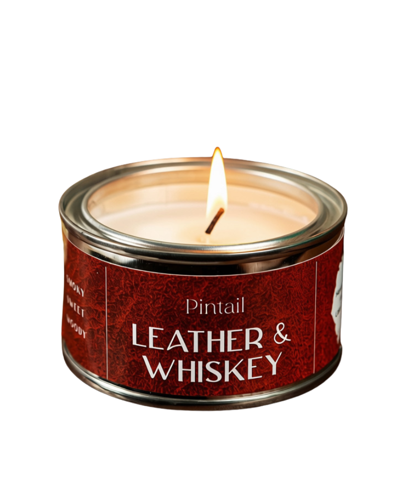 Leather & Whisky Paint Pot Candle