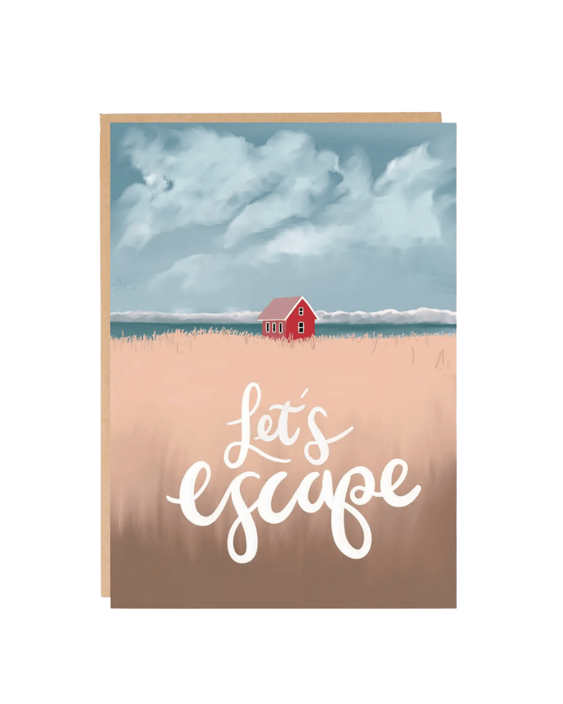 Let's Escape Scottish Seaside Greeting Card